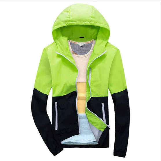 spring men's jacket sportswear Men Fashion Thin Windbreaker jacket Zipper Coats Outwear men's clothing