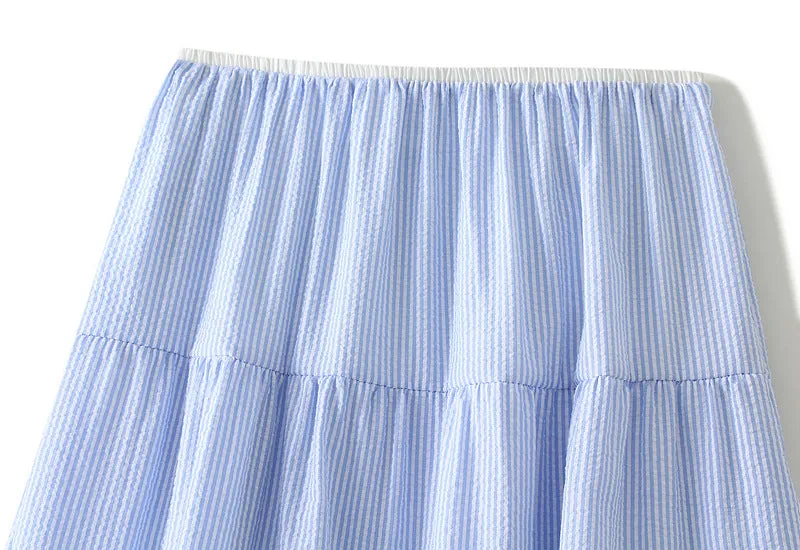 Spring Summer A Line High Waist Umbrella Skirt