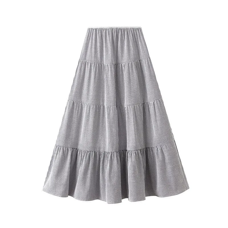 Spring Summer A Line High Waist Umbrella Skirt