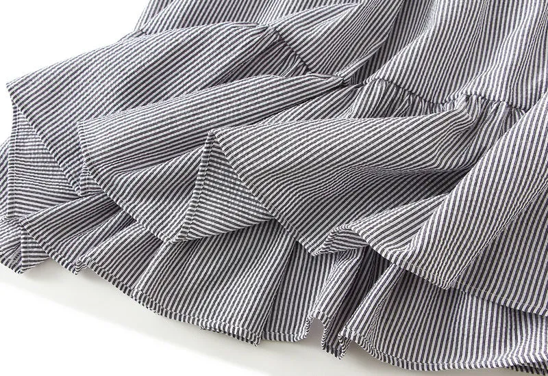 Spring Summer A Line High Waist Umbrella Skirt