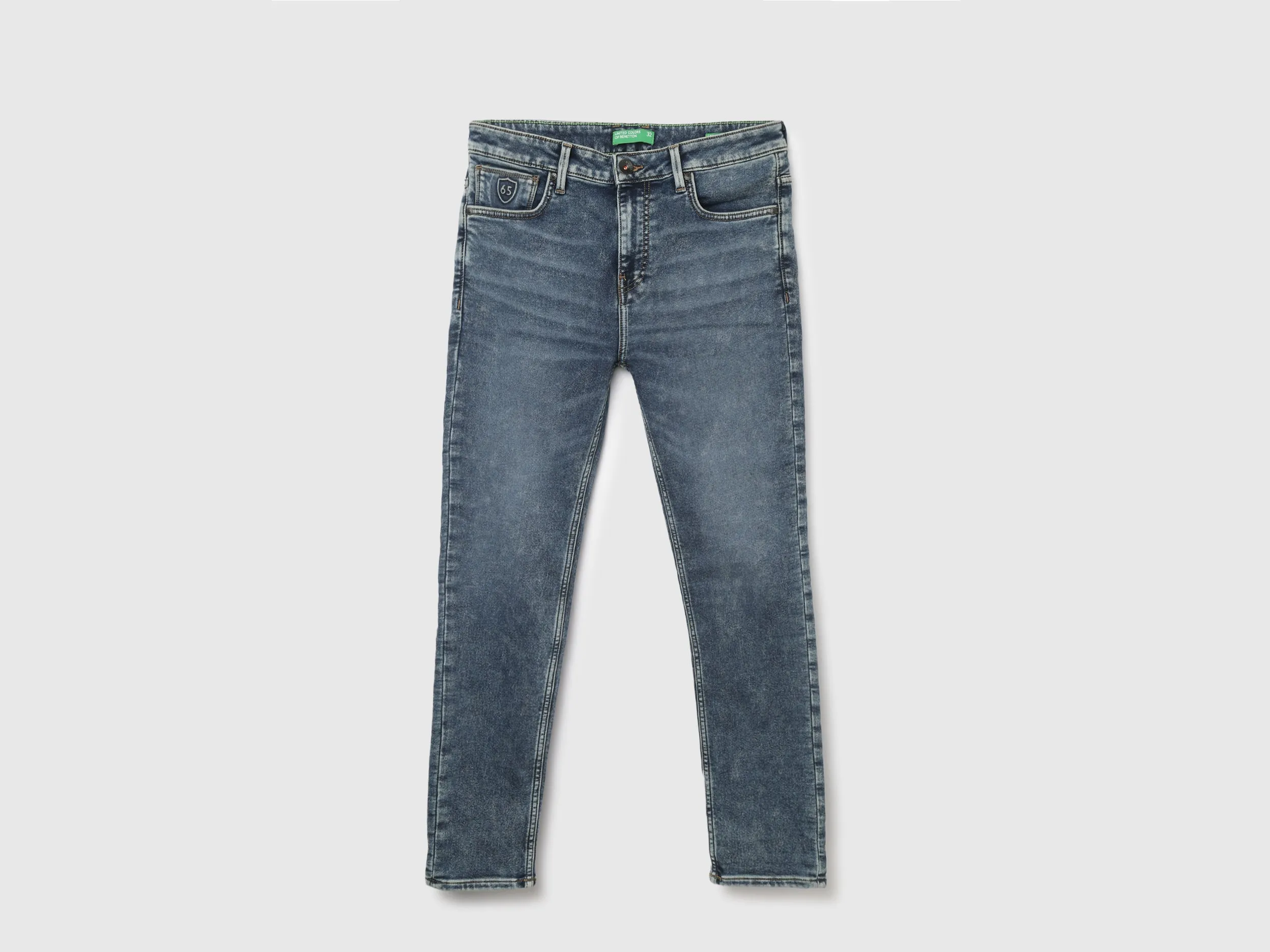 Stone Wash Low Rise Slim Fit Jeans