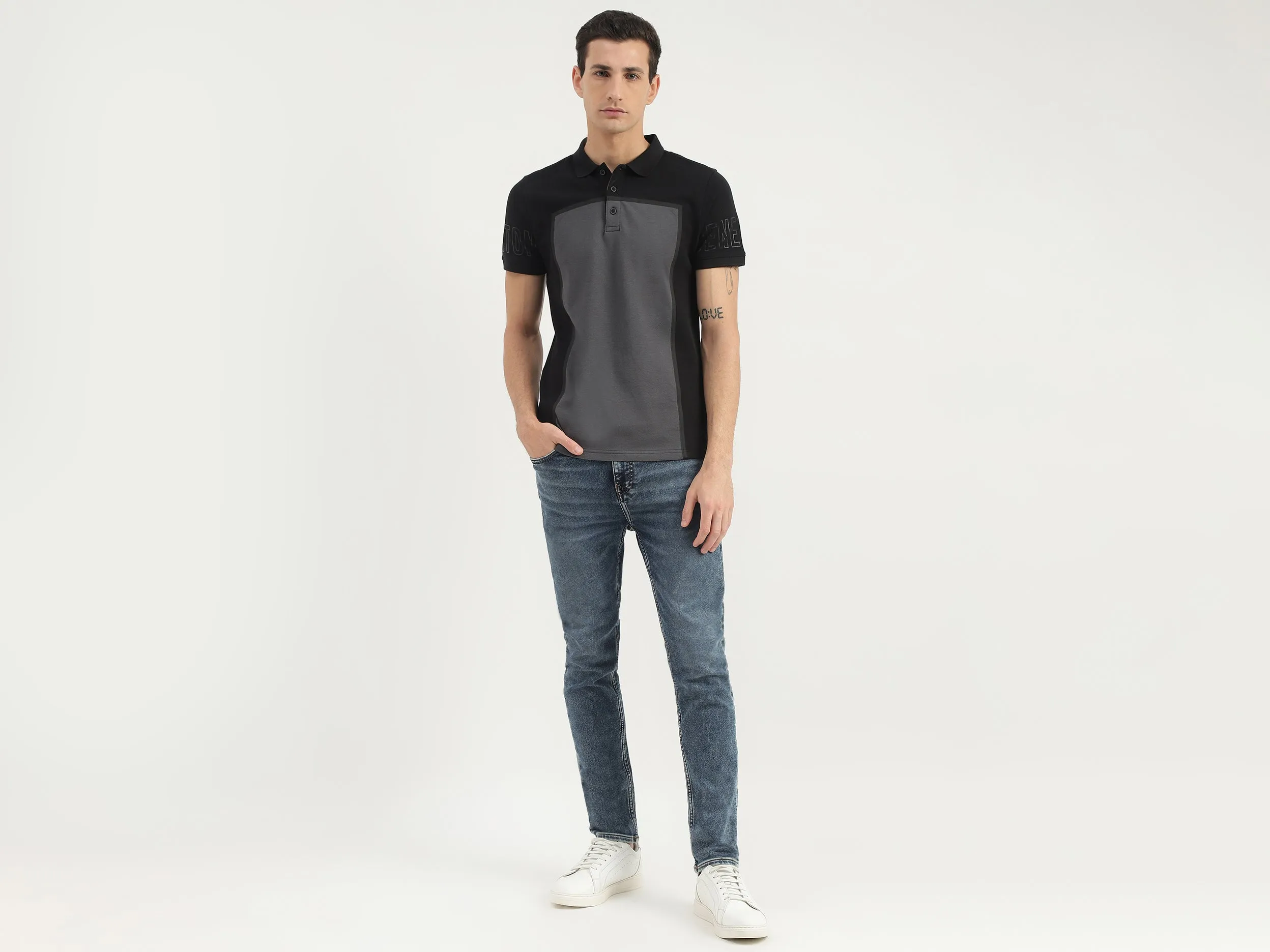 Stone Wash Low Rise Slim Fit Jeans