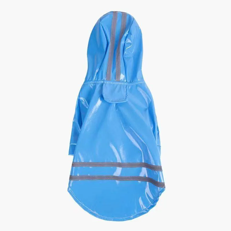 Stylish Outdoor Waterproof Dog Rain Jacket with Reflective Stripes