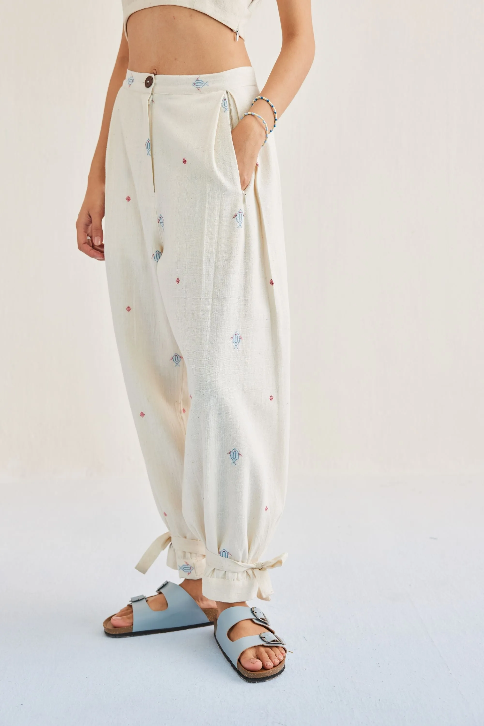 Swim Free Handwoven Kala Cotton Trousers