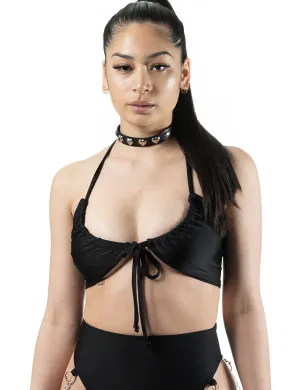TAMIA CROP - JET BLACK