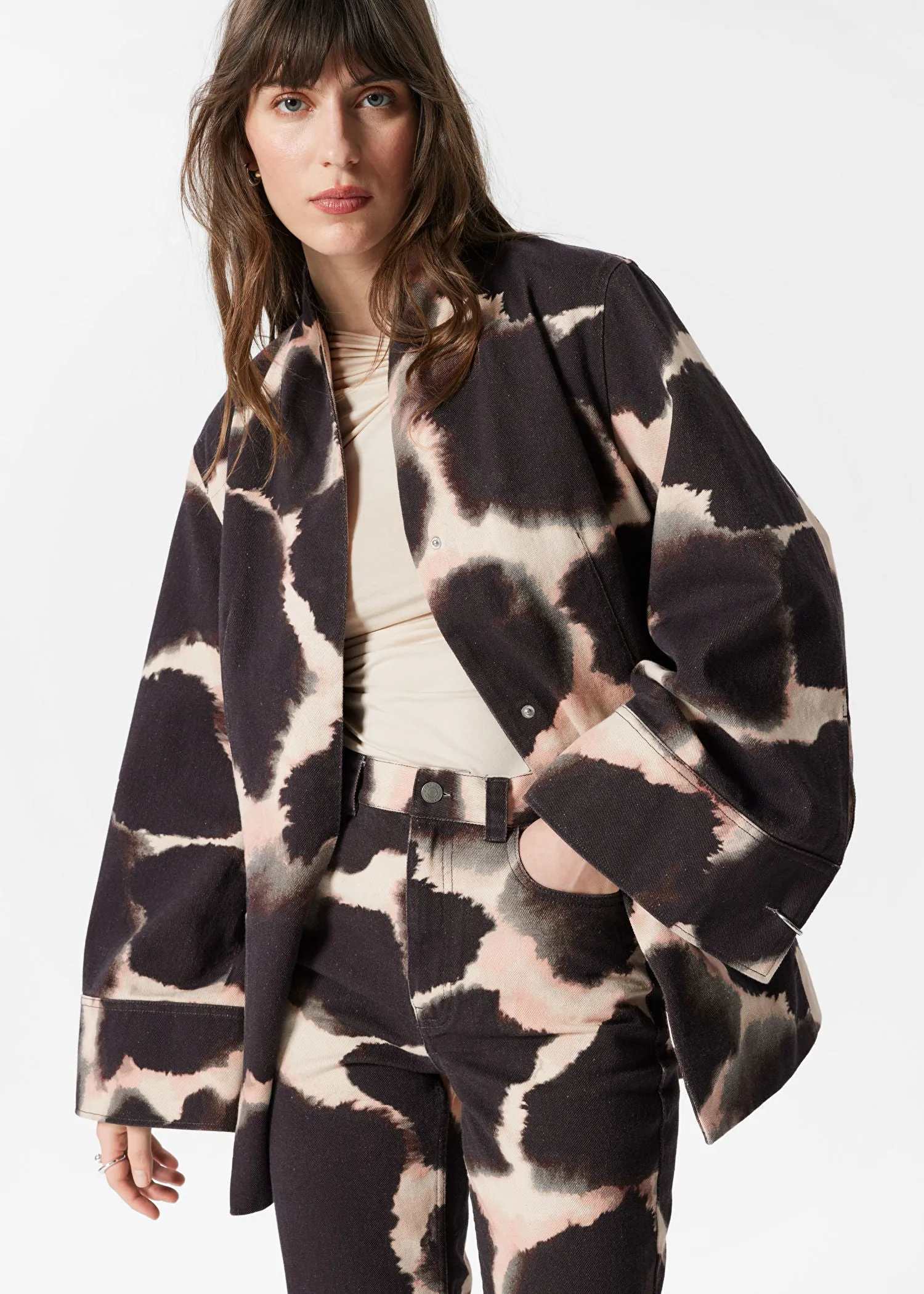 Tie-belt Kimono Jacket