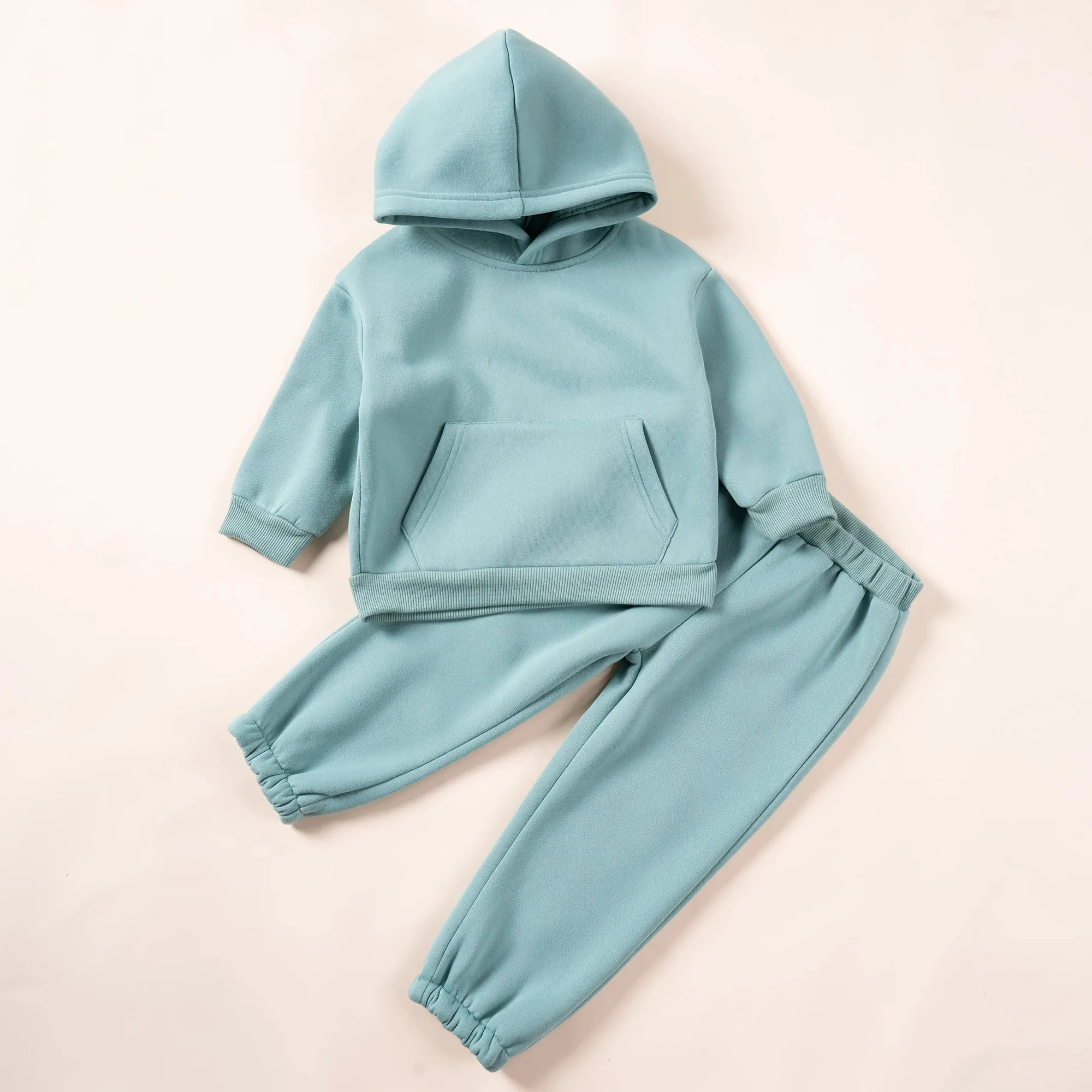 Toddler Winter Clothing with Plush Hooded Sweater