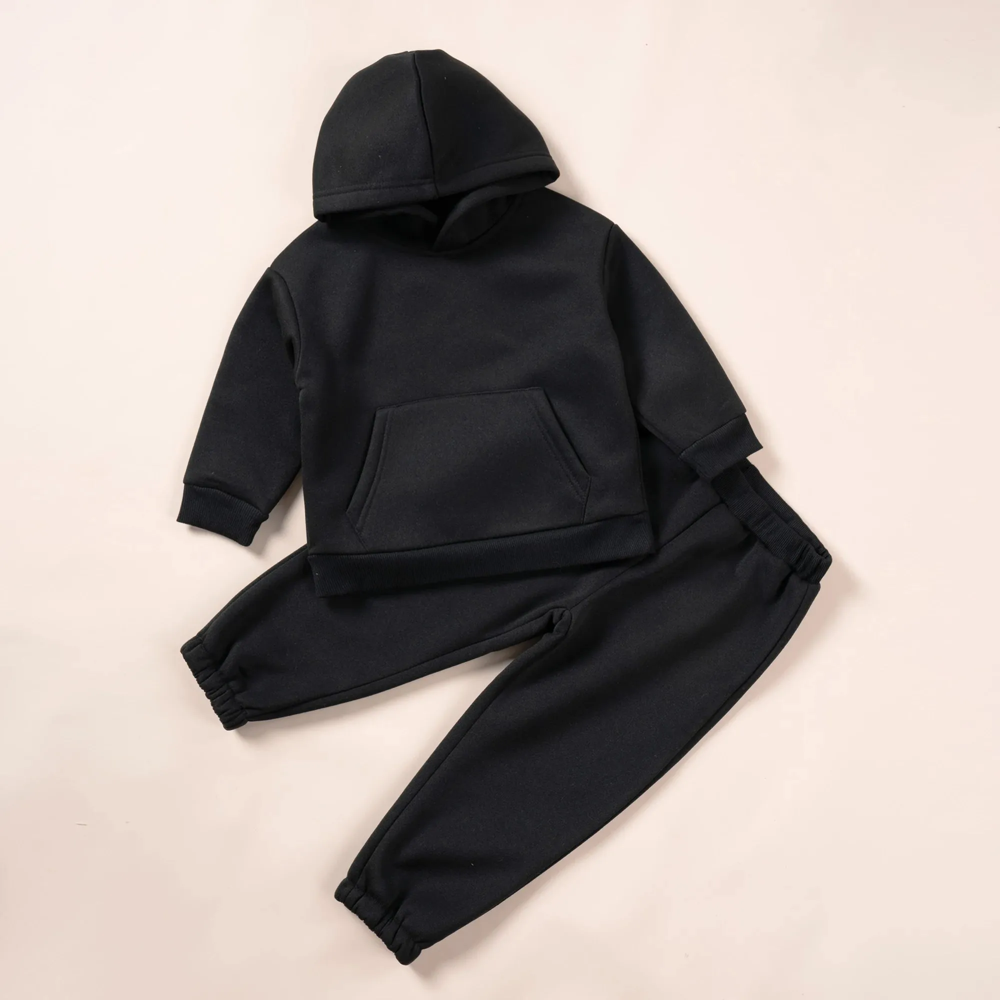 Toddler Winter Clothing with Plush Hooded Sweater