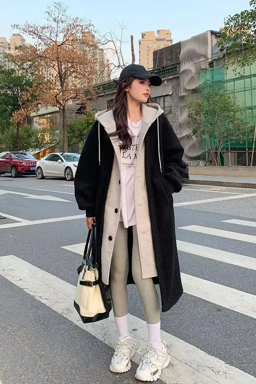 Two Piece Hooded Style Wool Warm Jacket