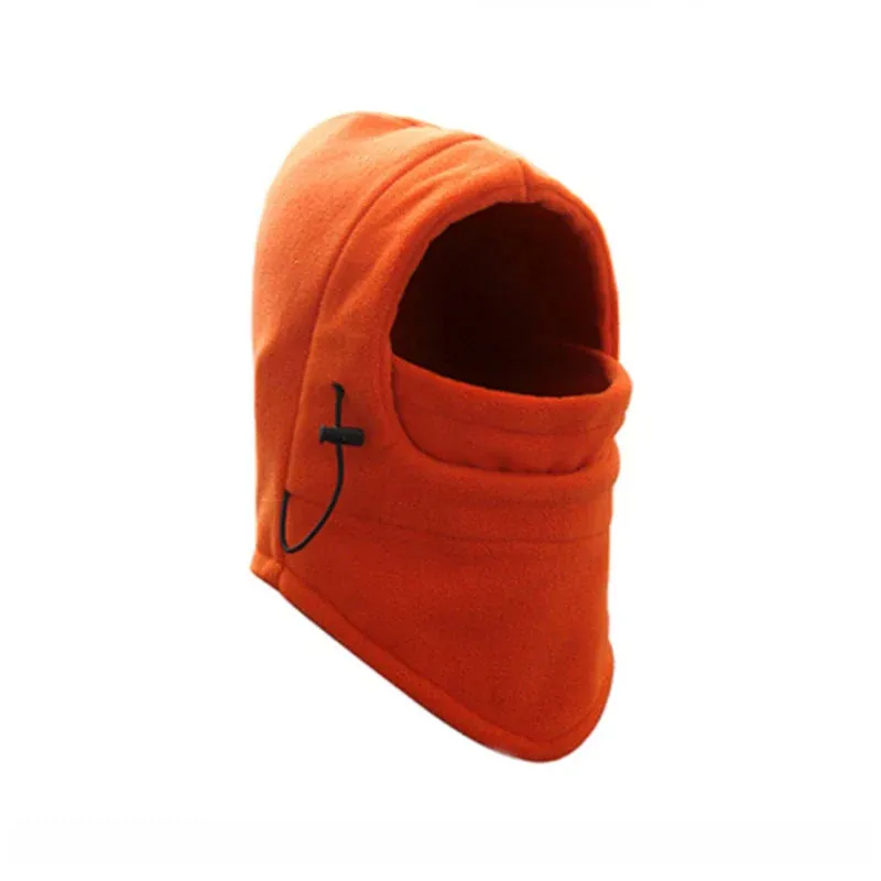 Unisex Women Men Polar Fleece Hood Hat Casual  Beanie Ski Snow Cap Snood Scarf Warmer Thermal