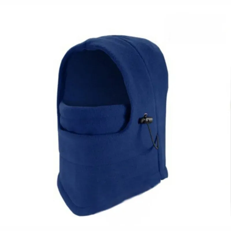 Unisex Women Men Polar Fleece Hood Hat Casual  Beanie Ski Snow Cap Snood Scarf Warmer Thermal