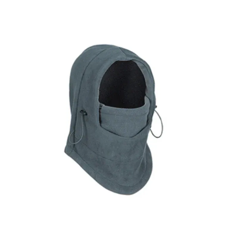 Unisex Women Men Polar Fleece Hood Hat Casual  Beanie Ski Snow Cap Snood Scarf Warmer Thermal