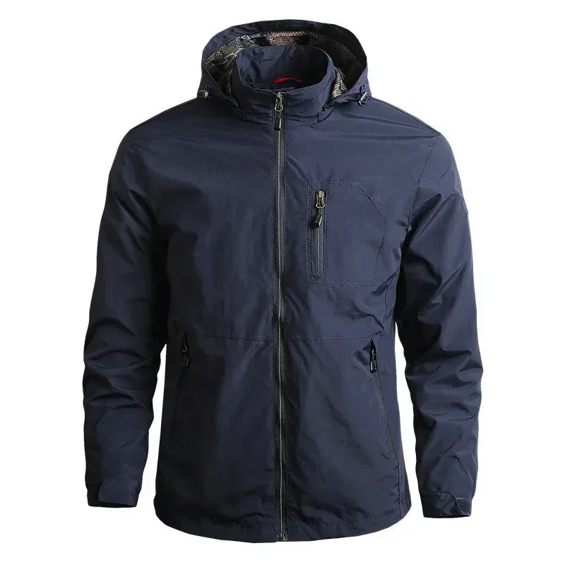 Unload Thin Jacket Men Waterproof Windproof Special Forces Hooded Climbing Coats Camo Spring Autumn Shark Skin Cargo Jackets