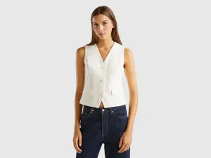 V-Neck Solid Waist Coat