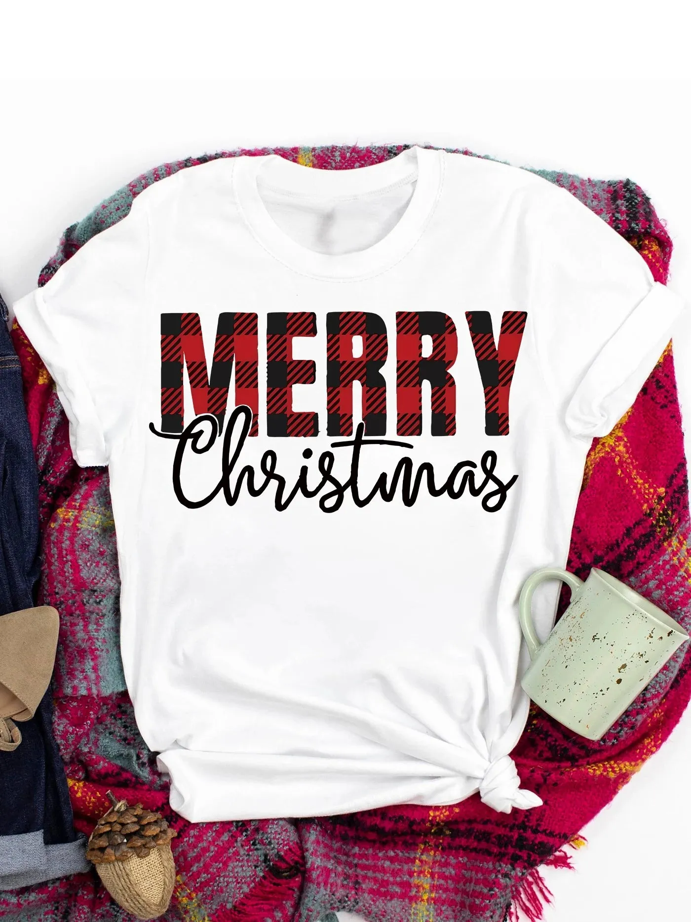 Various Casual Short Sleeve Round Neck T-shirt