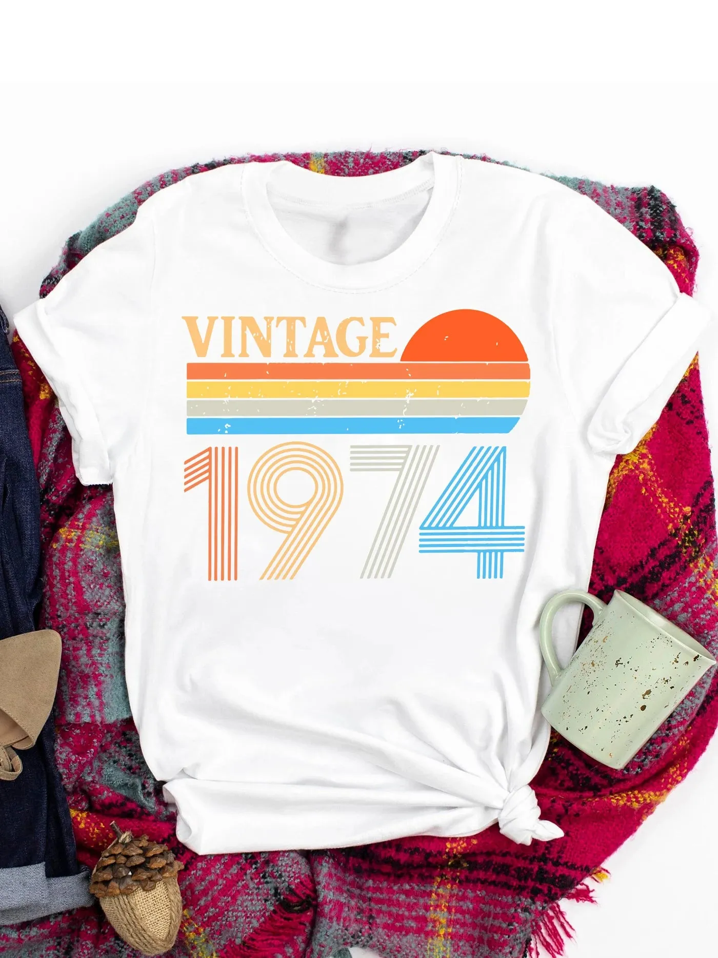 Various Casual Short Sleeve Round Neck T-shirt