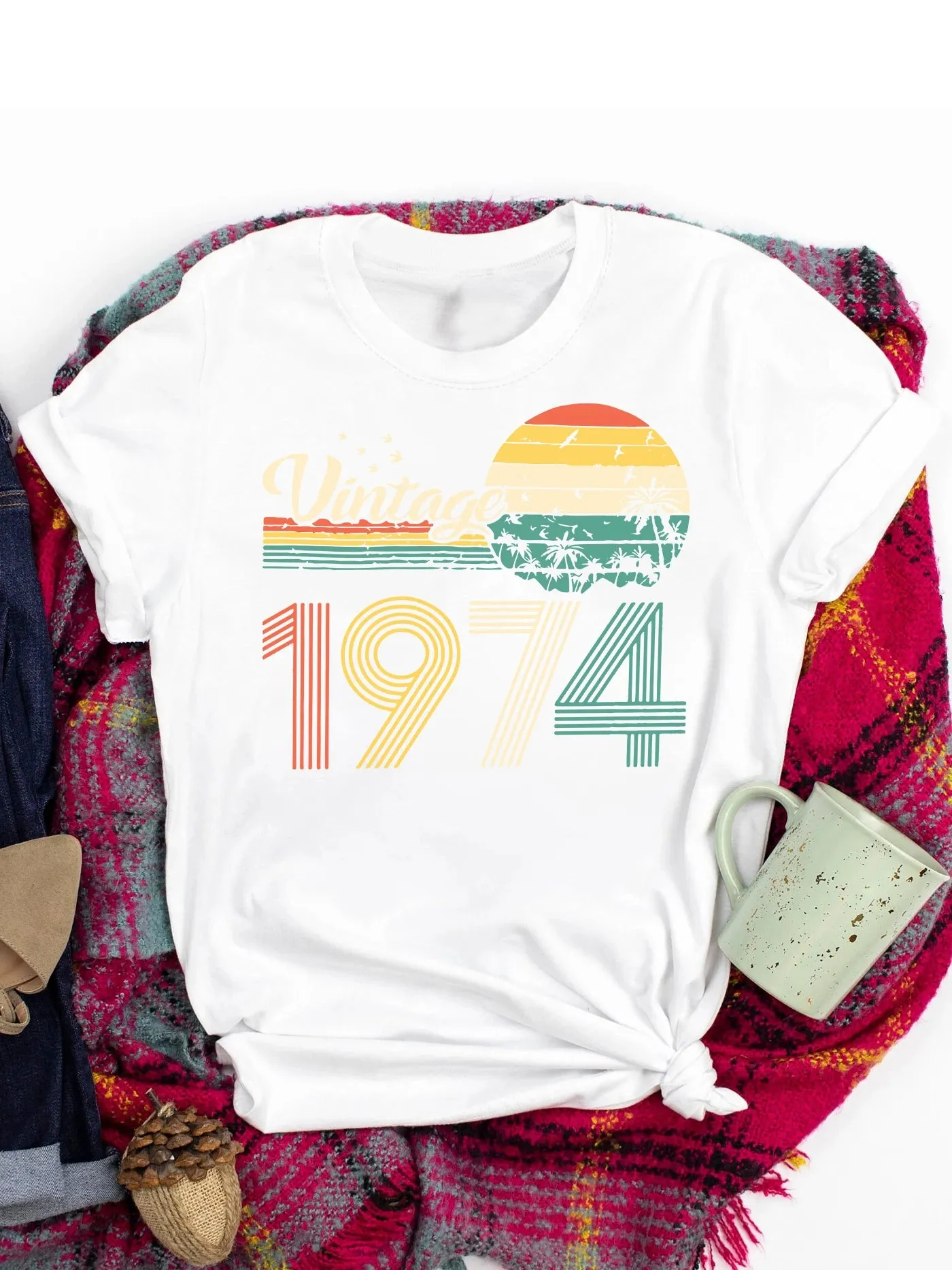 Various Casual Short Sleeve Round Neck T-shirt