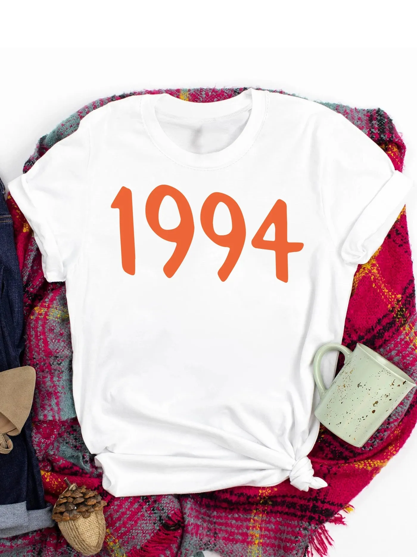 Various Casual Short Sleeve Round Neck T-shirt