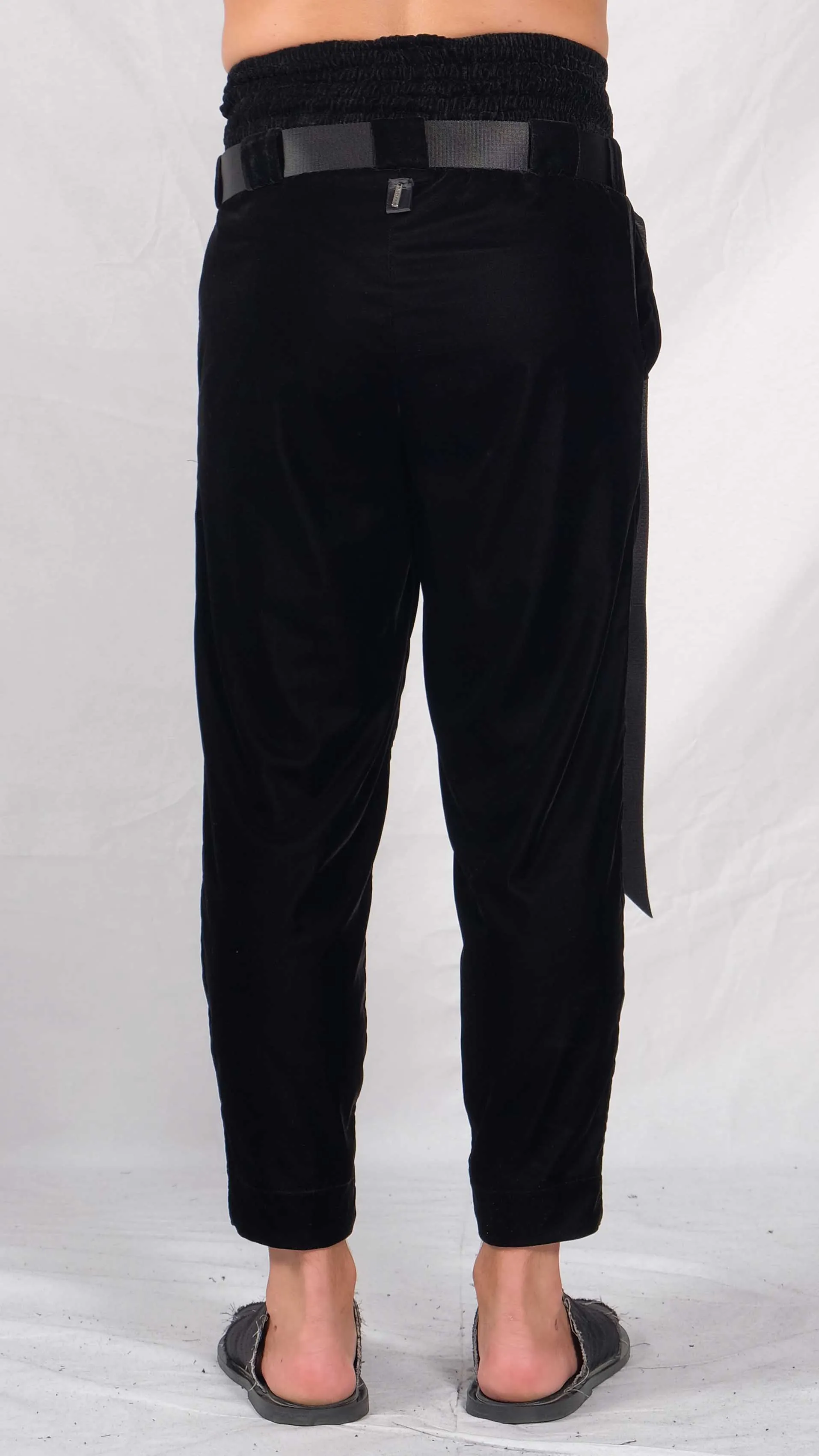 Velvet Pants with Belt