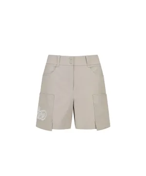 Vice Golf Atelier Women's Wrap Pocket Point Half Pants - D/Beige