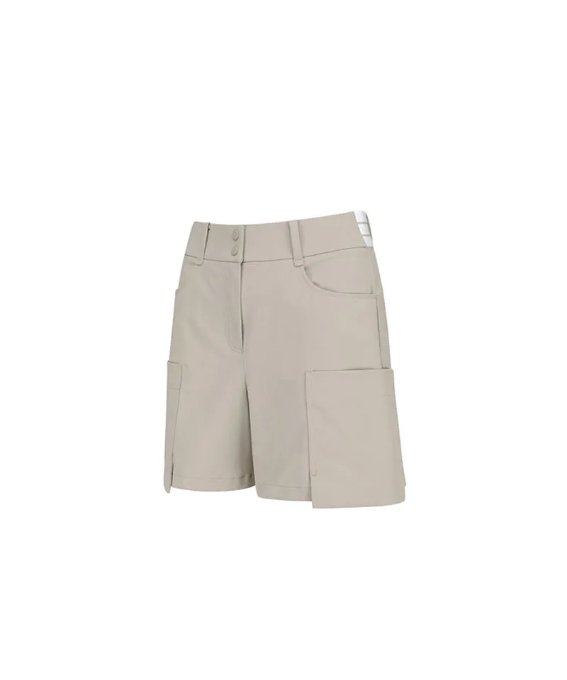 Vice Golf Atelier Women's Wrap Pocket Point Half Pants - D/Beige