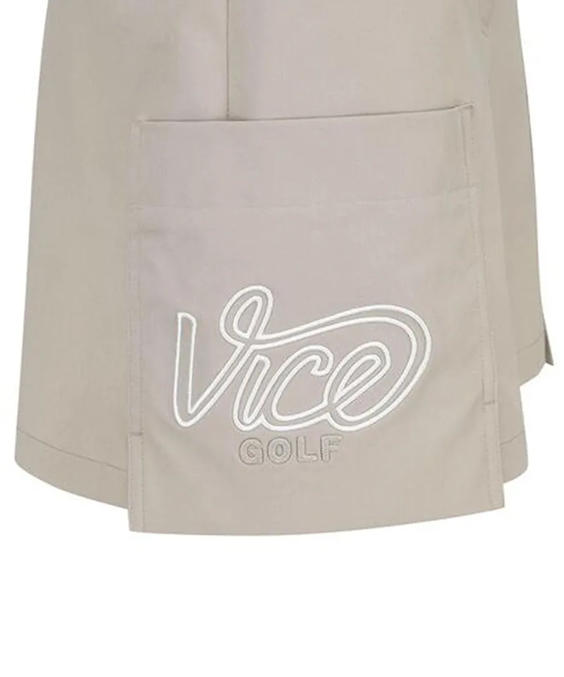 Vice Golf Atelier Women's Wrap Pocket Point Half Pants - D/Beige