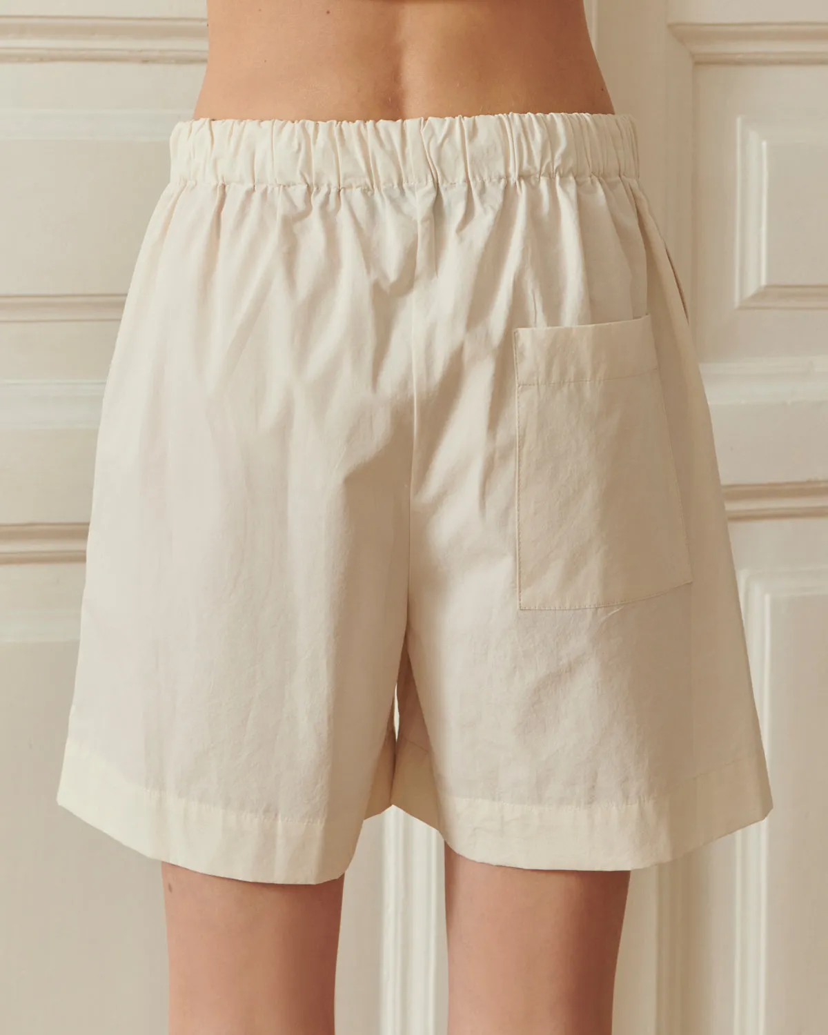 Vintage Pajama Shorts Cotton Comfort in Creamy
