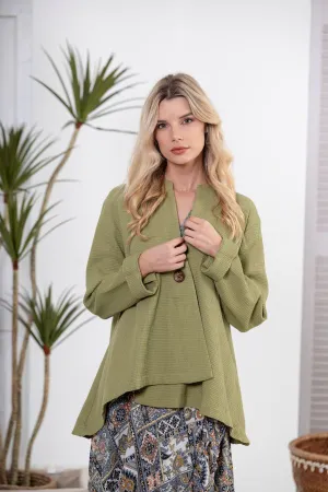 Waffle Jacket - Olive