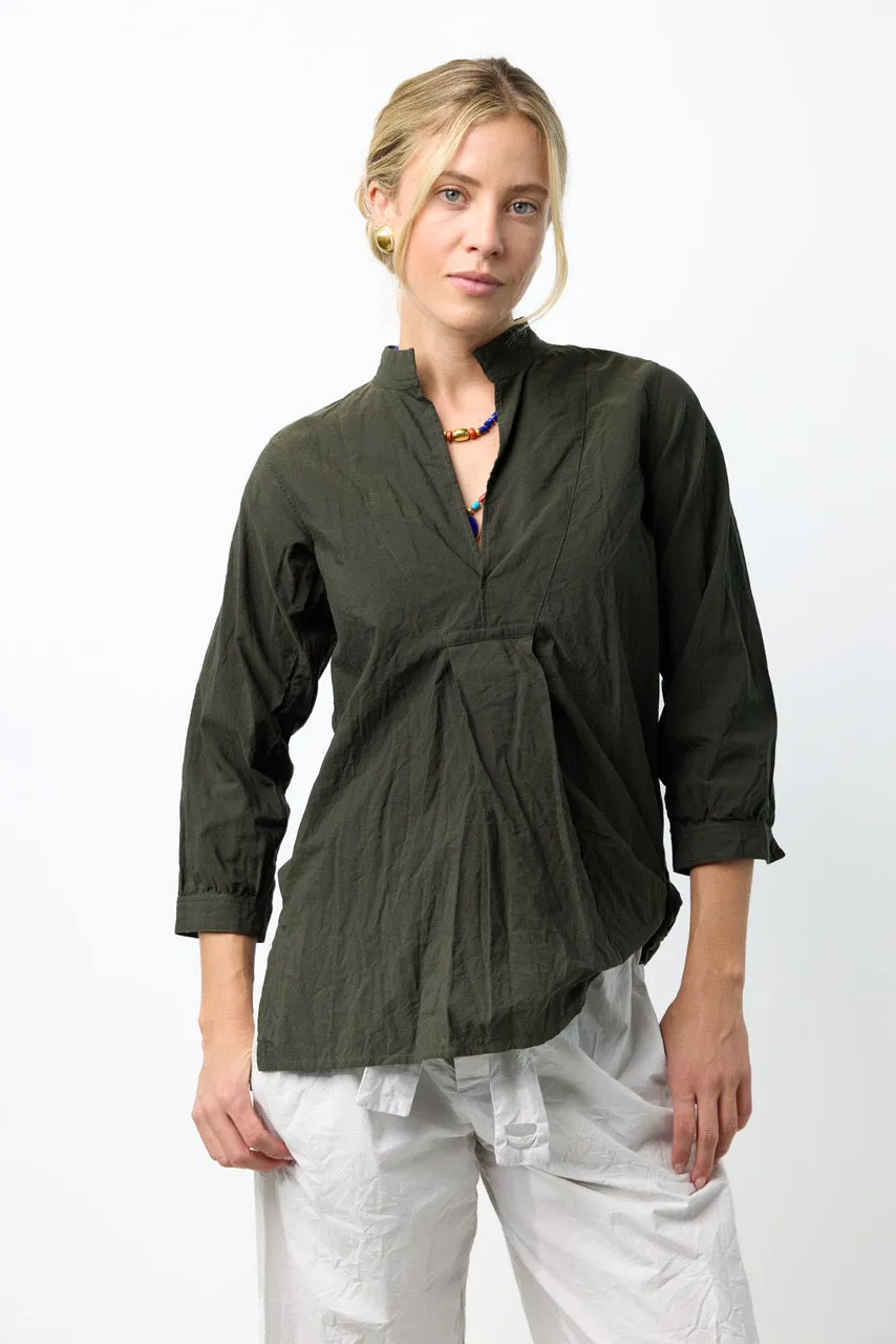 Washed Cotton Pants with Tie Front