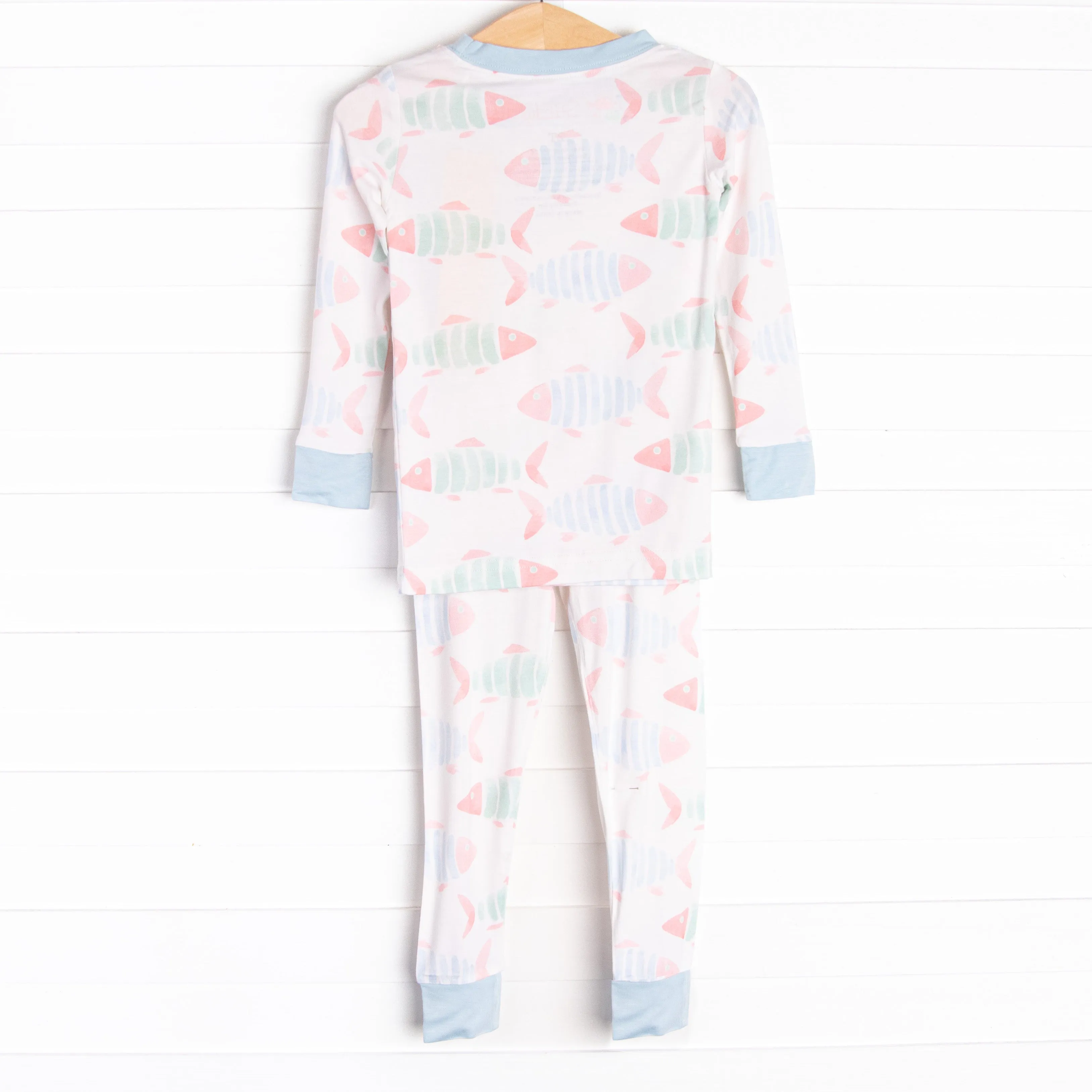 Watercolor Wonders Bamboo Pajama Set, Blue