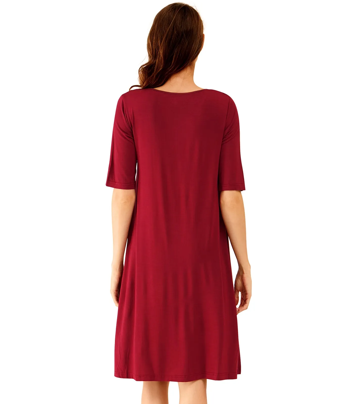 WiWi Soft Bamboo V Neck Nightgowns