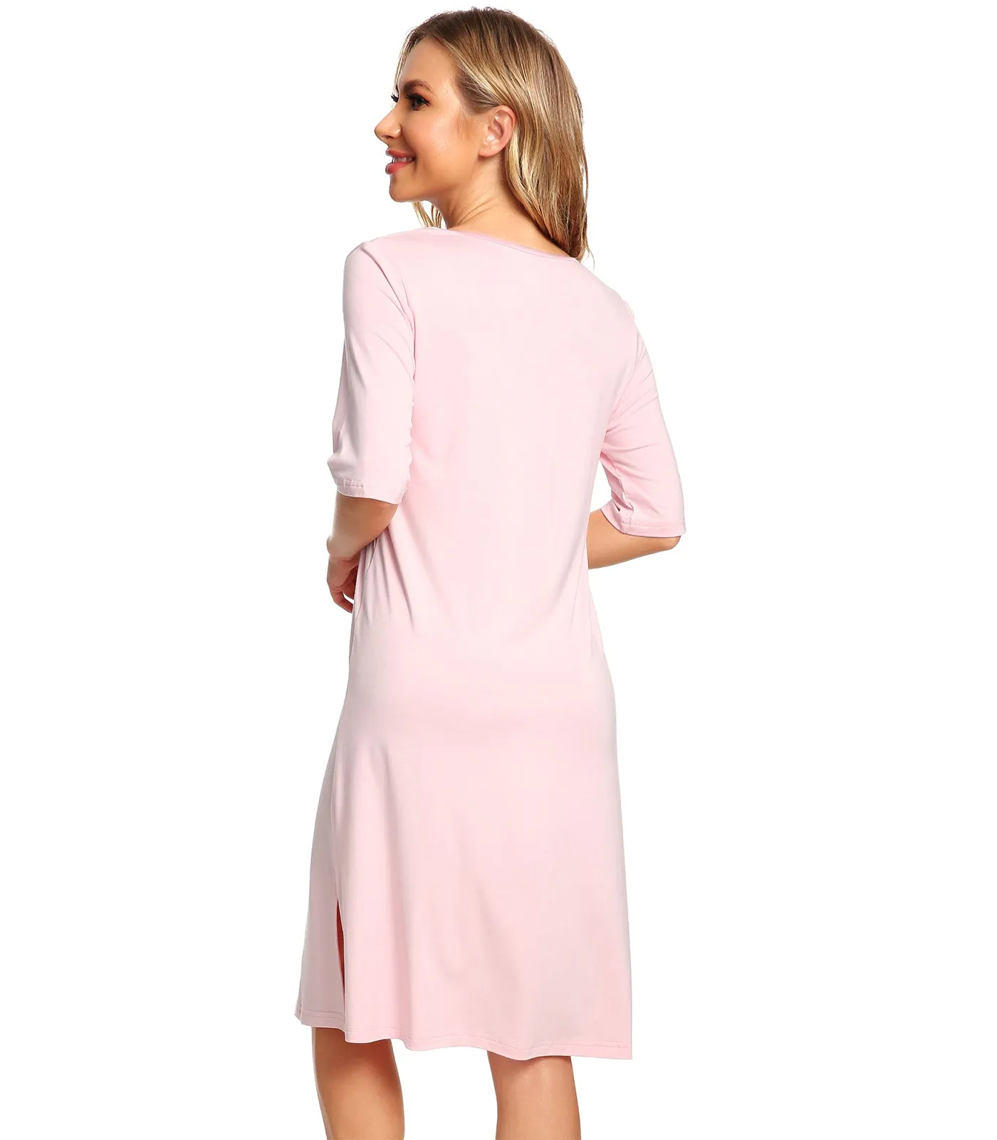 WiWi Soft Bamboo V Neck Nightgowns