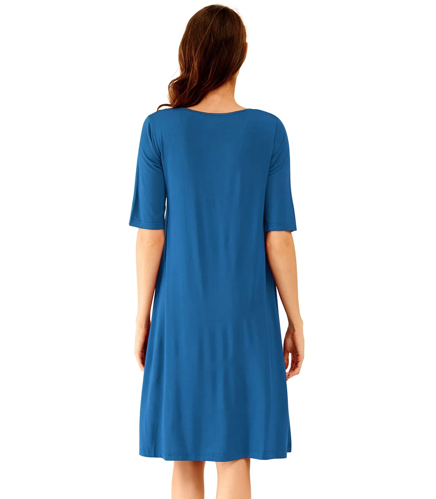 WiWi Soft Bamboo V Neck Nightgowns