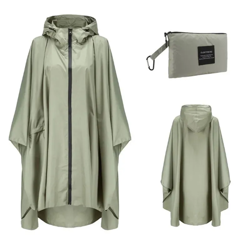 Women Men Poncho Raincoat - Waterproof Tent Cover for Outdoors Hiking and Biking