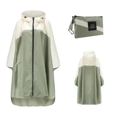 Women Men Poncho Raincoat - Waterproof Tent Cover for Outdoors Hiking and Biking