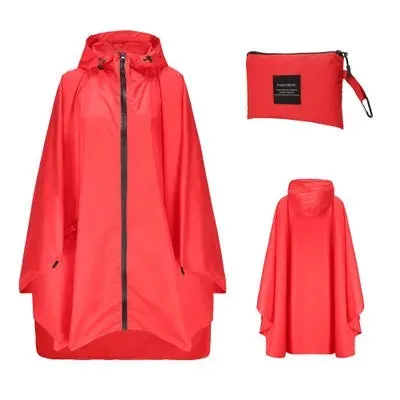 Women Men Poncho Raincoat - Waterproof Tent Cover for Outdoors Hiking and Biking