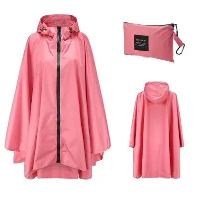 Women Men Poncho Raincoat - Waterproof Tent Cover for Outdoors Hiking and Biking