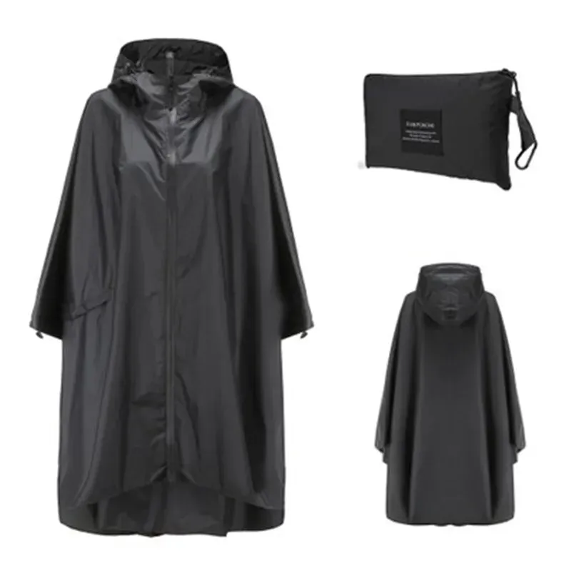 Women Men Poncho Raincoat - Waterproof Tent Cover for Outdoors Hiking and Biking