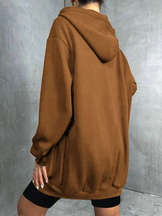 Women's Oversized Hooded Zip Up Fleece Jackets (Buy 2 Free Shipping)