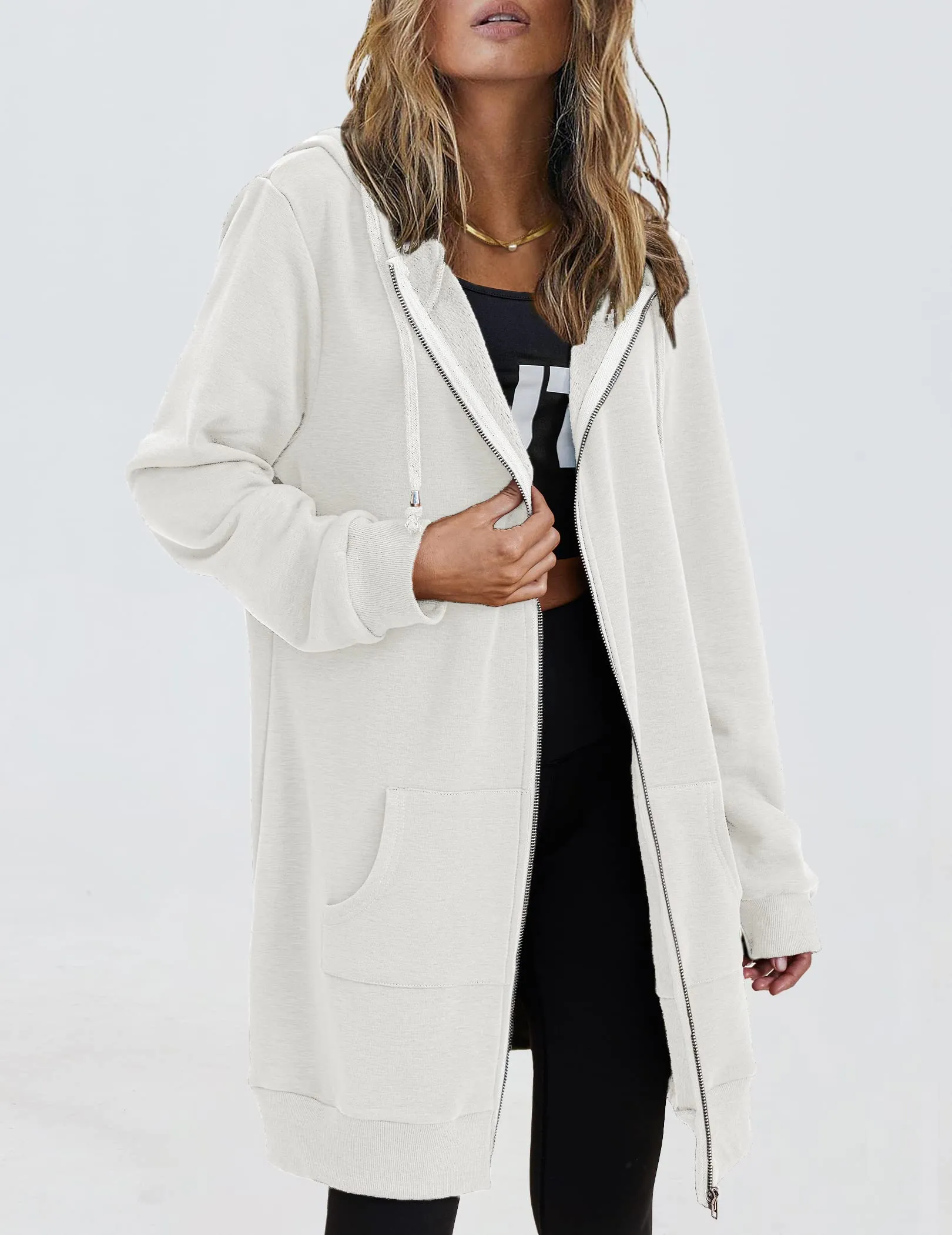 Women's Oversized Hooded Zip Up Fleece Jackets (Buy 2 Free Shipping)