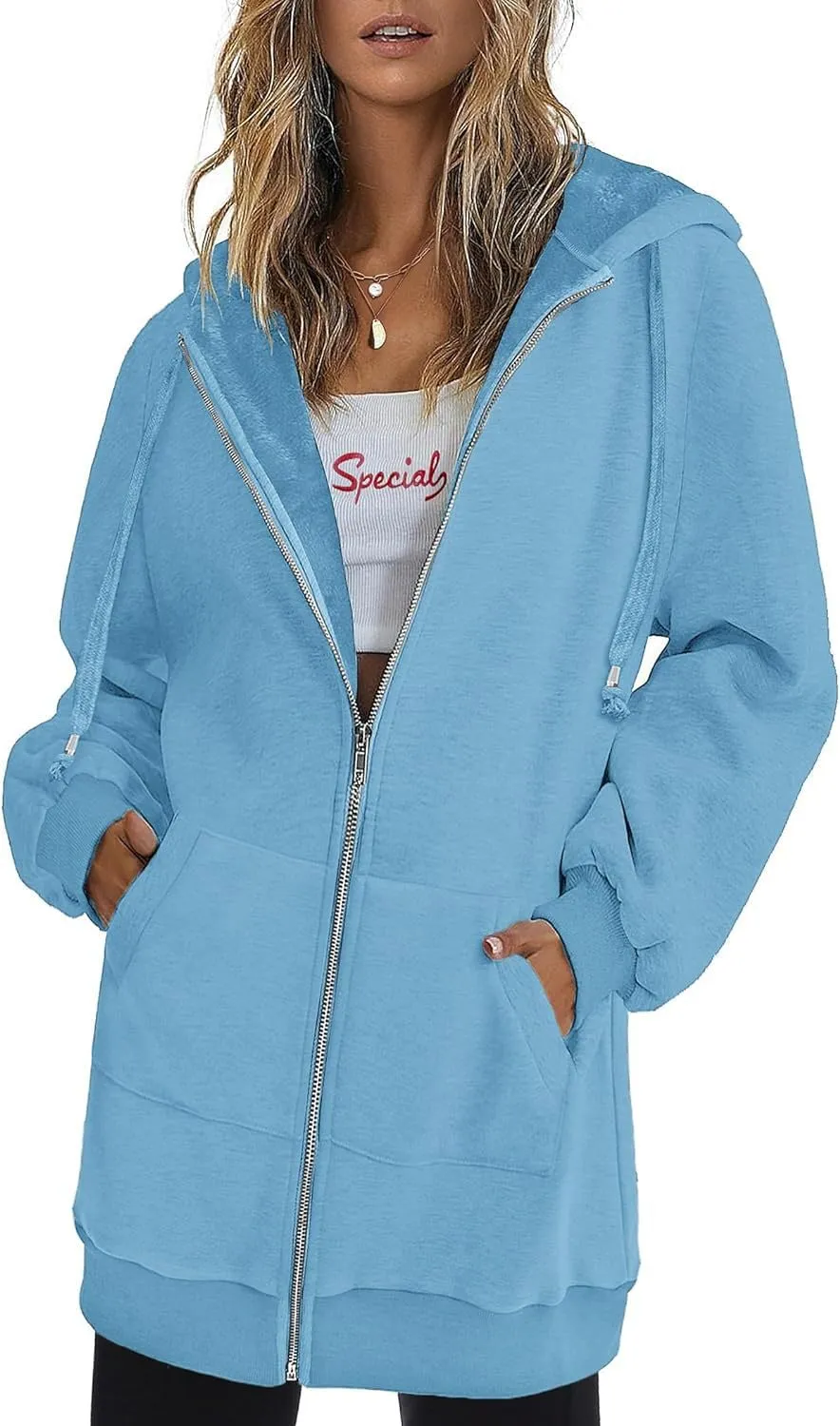 Women's Oversized Hooded Zip Up Fleece Jackets (Buy 2 Free Shipping)