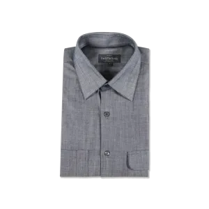 Workshirt in Indigo Herringbone Denim