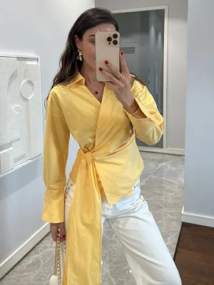 Yellow Side Tie Shirt