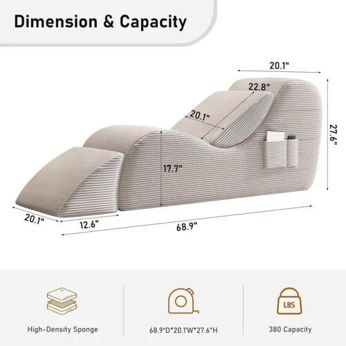 Yoga Recliner Yoga Chair Chaise Lounge Relieve Stress Yoga Sofa For Living Room