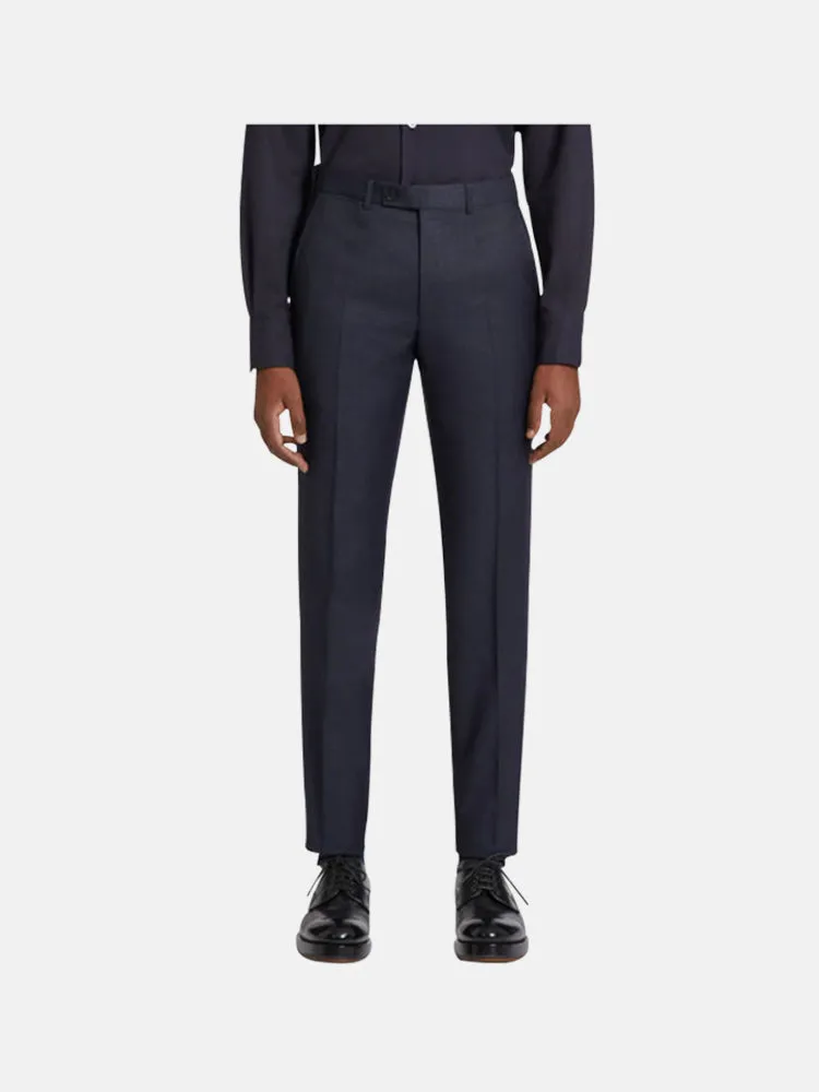Zegna Micro Pattern Dark Blue Multiseason Wool Suit Drop 7