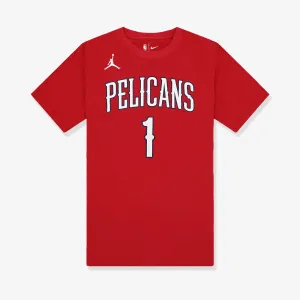 Zion Williamson New Orleans Pelicans Statement Name & Number NBA T-Shirt - Red