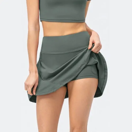 'Zoe' High Waist Wide Waistband Skirt